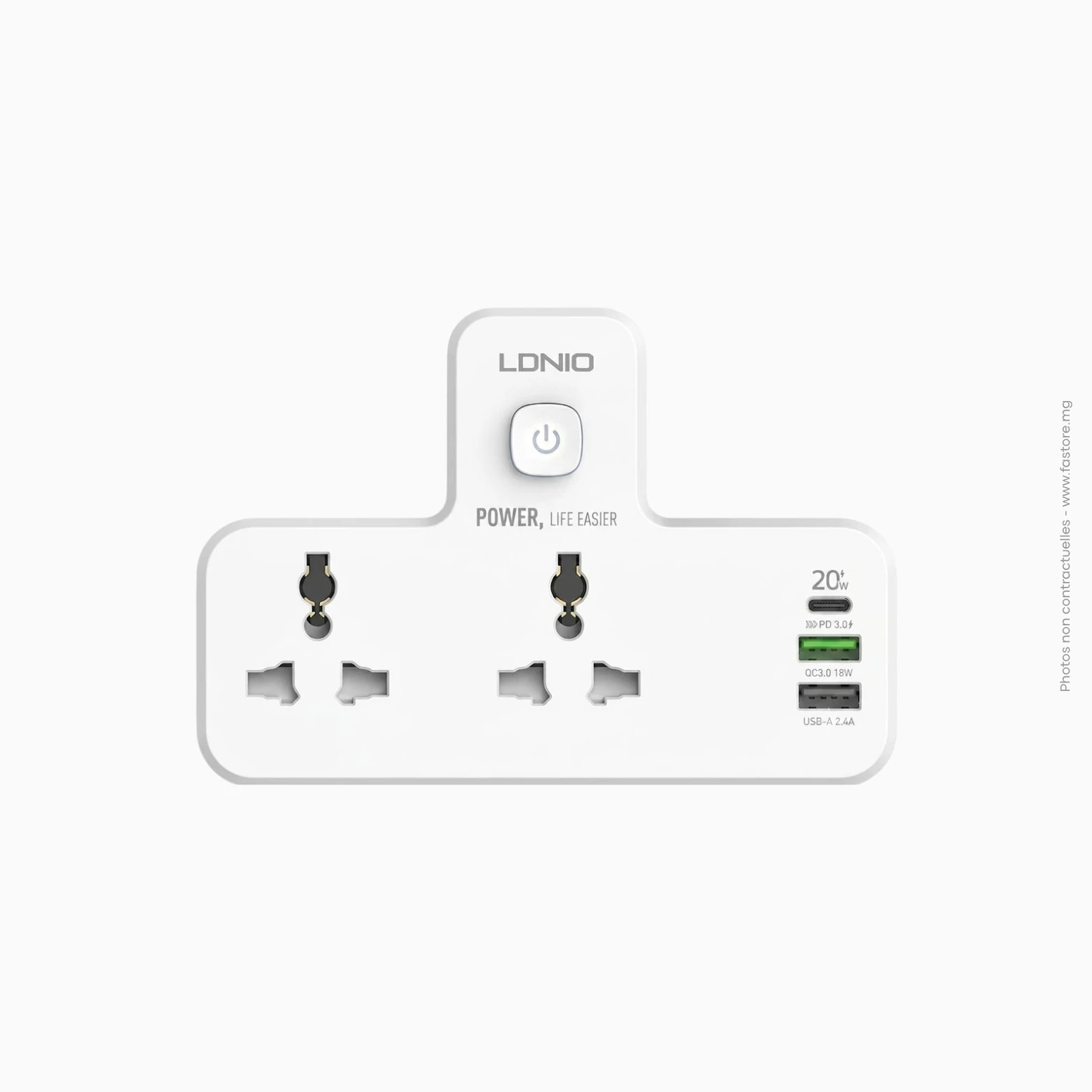 Bloc multiprise 2 prises universelles + 2 USB + 1 Type-C + Veilleuse tactile _ LDNIO SC2311 Bloc multiprise 2 prises universelles + 2 USB + 1 Type-C + Veilleuse tactile | LDNIO SC2311 – Image 1