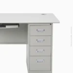 Bureau métallique avec tiroirs et support clavier | KFP1107-142 – Image 3