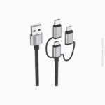 Câble 3-en-1 USB à Micro/Type-C/Lightning 1.8m | Onten US37A – Image 2