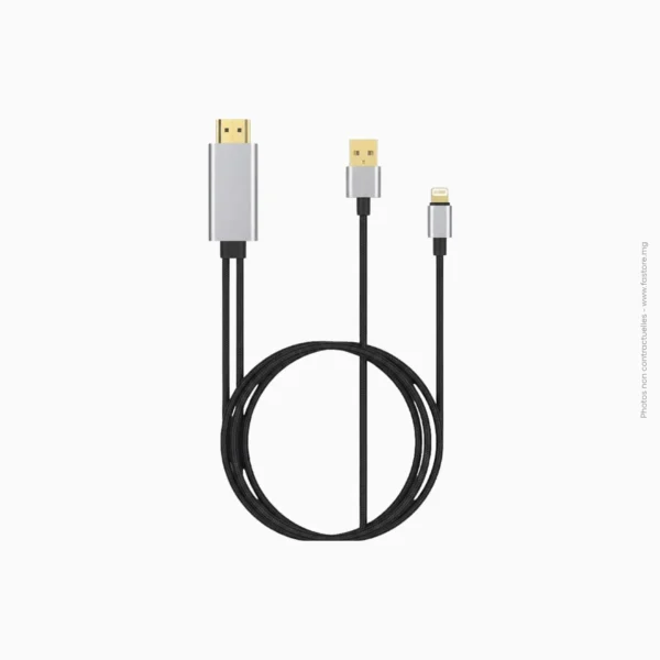 Câble Lightning à HDMI avec USB | Onten OTN-7522N