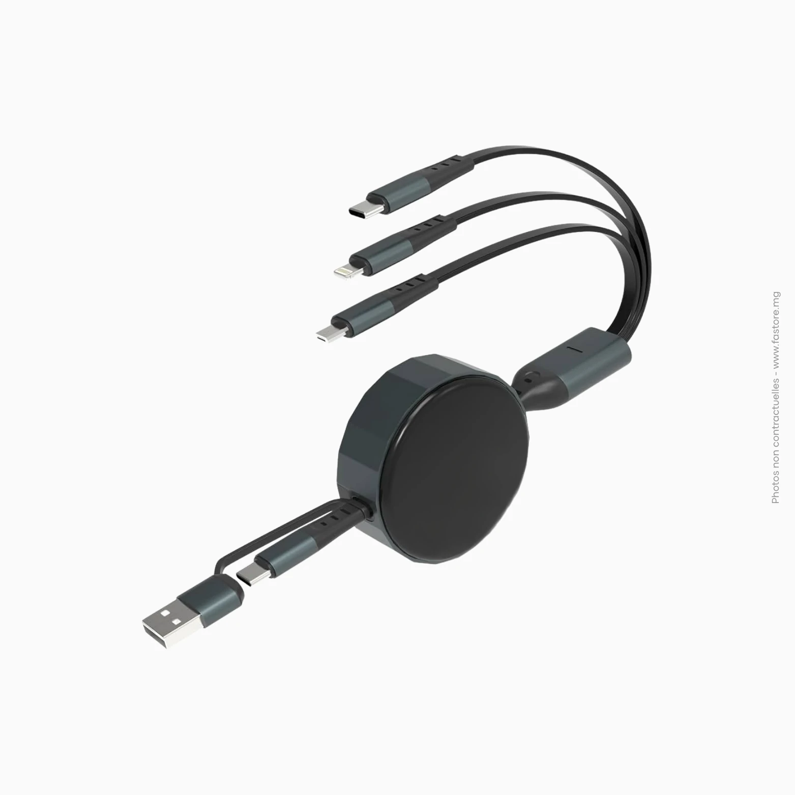 Câble USB rétractable iPhone 5 et Micro USB _ Générique Câble USB rétractable iPhone 5 et Micro USB | Générique – Image 1