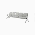 Chaise banquette métallique 5 places pour salle d'attente | Générique