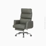 Fauteuil de direction grand confort en cuir avec repose-pied | Réf : A63