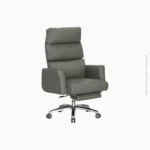 Fauteuil de direction grand confort en cuir avec repose-pied | Réf : A63 – Image 2