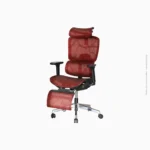 Chaise de direction ergonomique avec repose-pied | Réf : LM-186A-QW rouge