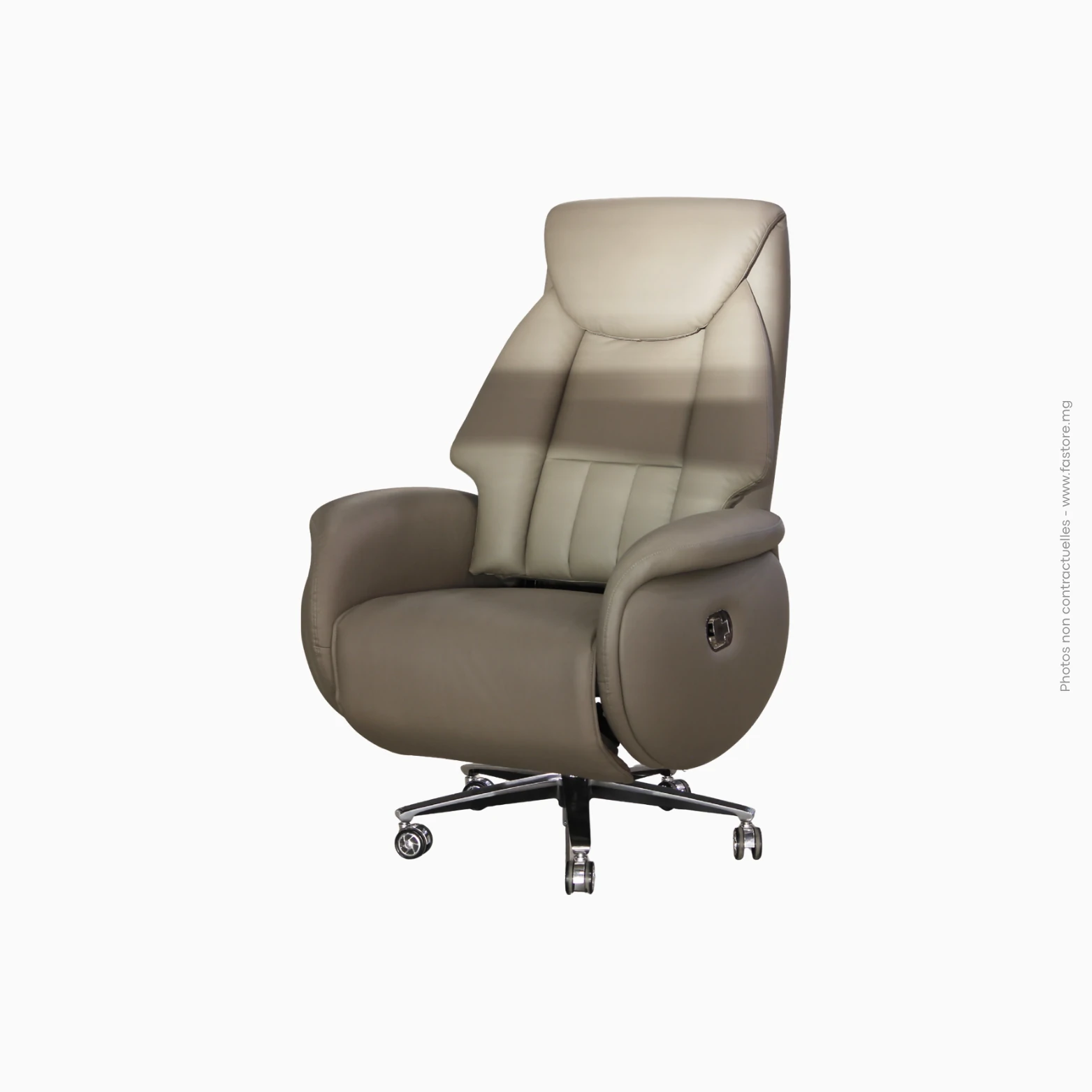 Chaise de Direction e╠üle╠üctrique Re╠üf _ 180 Gris Fauteuil de direction électrique massant en cuir | Réf : 180 Gris – Image 1