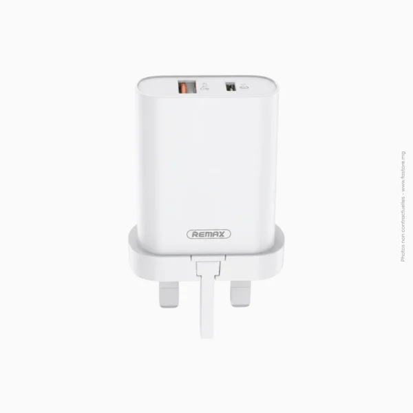 Chargeur secteur GaN QC3.0+PD3.0 | Remax RP-U37