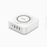 Chargeur secteur de bureau avec charge sans fil | LDNIO AW004 – Image 2