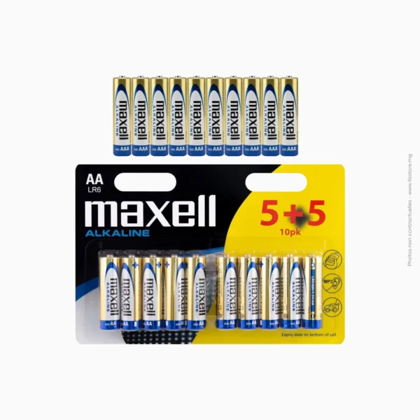 Pile AA LR6 boîte de 10 plaquettes | Maxell