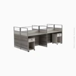 Station de travail 4 places avec cloisons | M168 4P