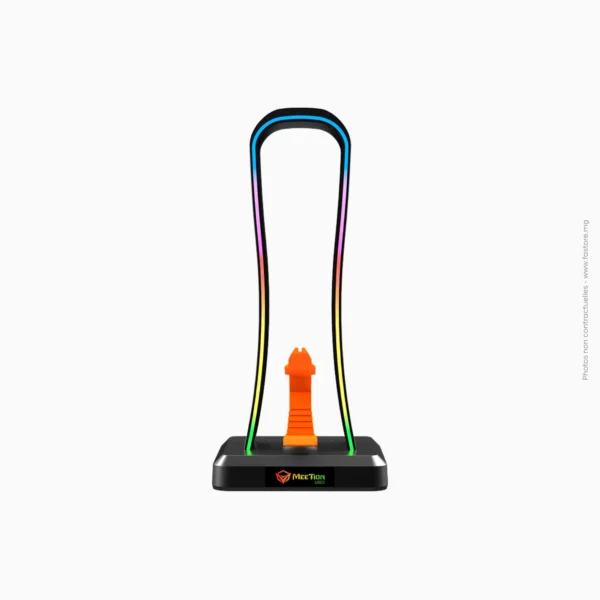 Support LED tactile pour casque avec hub 4 ports | Meetion MT-U002