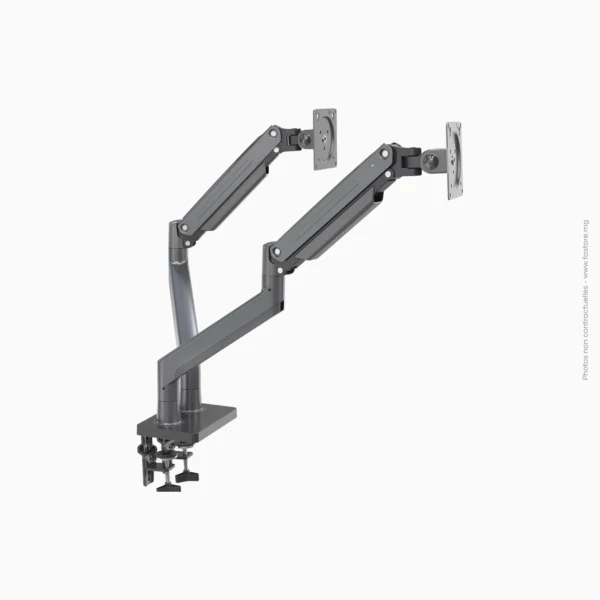 Support à gaz à fixer sur table pour 2 écrans plats | Modèle Q32
