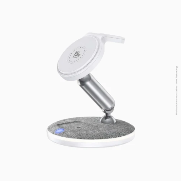 Support de bureau avec chargeur magnétique 3-en-1 | Remax RP-W90