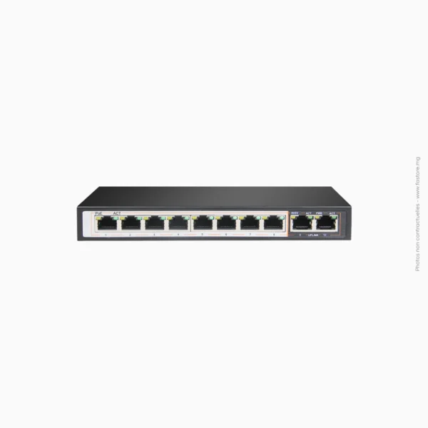 Switch réseau PoE 8 ports + 2 Gigabit | D-Link DGS-F1010-P-E