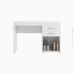 Table de bureau en mélamine blanche avec tiroirs | 51015 - 127