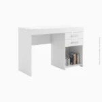 Table de bureau en mélamine blanche avec tiroirs | 51015 - 127 – Image 2