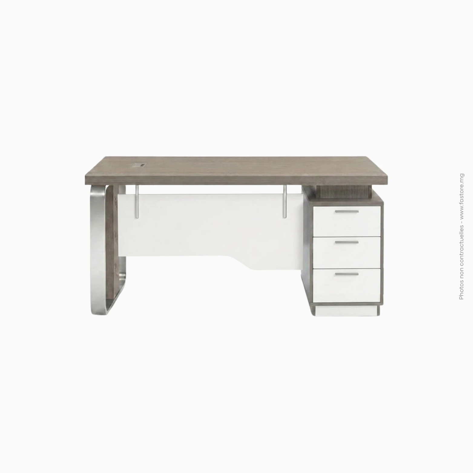 Table de bureau en me╠ülamine Re╠üf _ 59-05 pied en me╠ütal Table de bureau en mélamine avec pied en métal | 59-05 – Image 1
