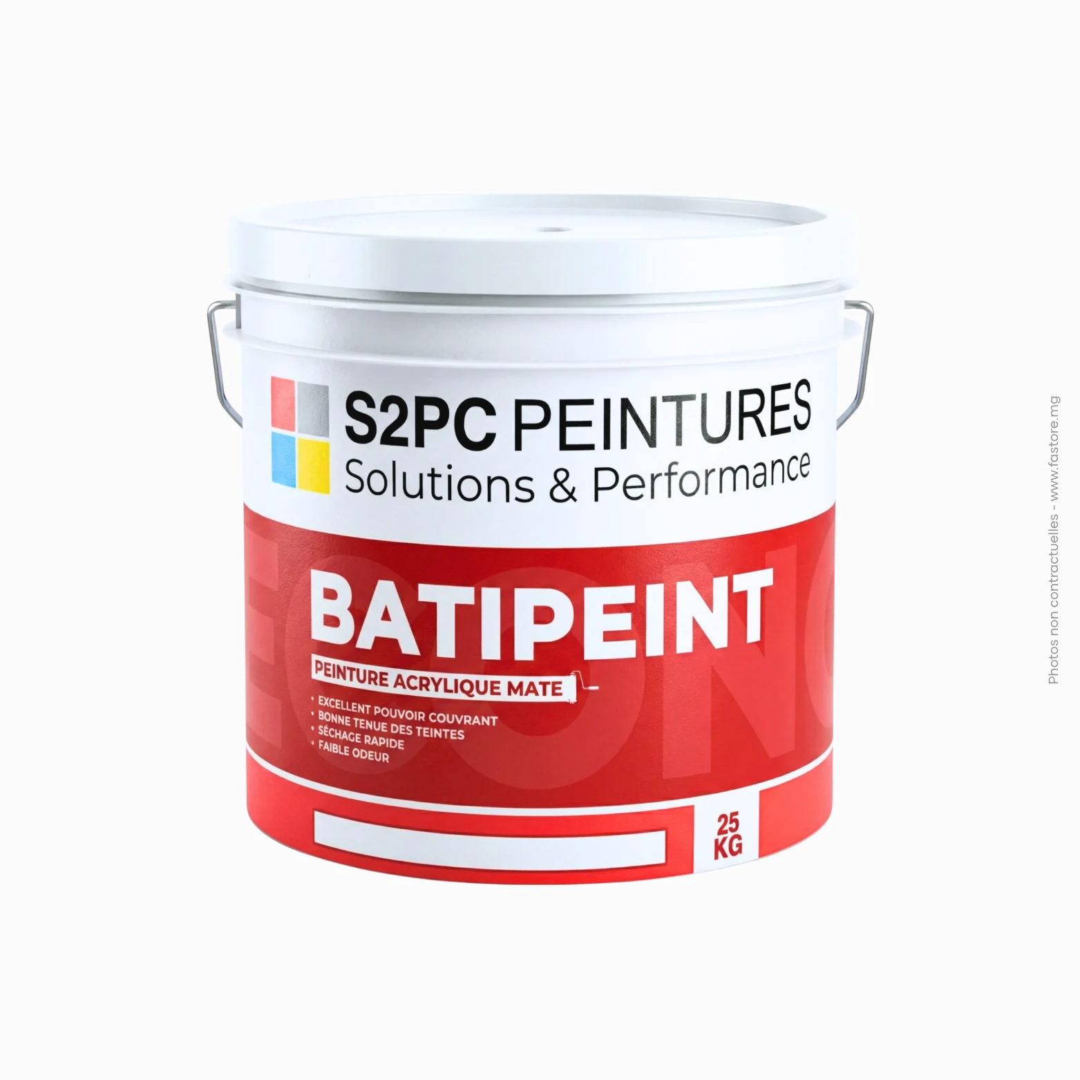 Batipeint Intérieur 25 kg - S2PC Peinture à l'eau mate intérieure garnissante 25 kg | Batipeint Intérieur – Image 1