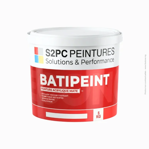 Peinture à l'eau mate intérieure garnissante 5 kg | Batipeint Intérieur