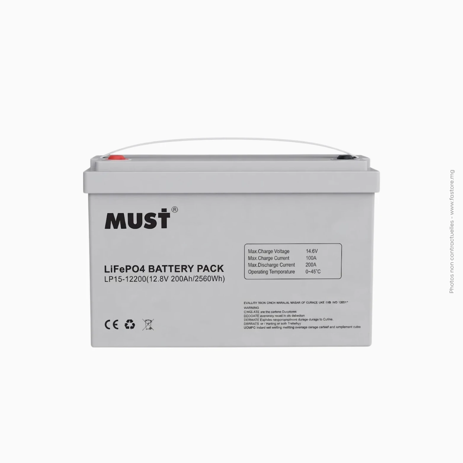 Batterie Lithium 12,8V _ 200Ah - 2 560 Wh _ MUST Batterie Lithium 12,8V / 200Ah - 2 560 Wh | MUST – Image 1