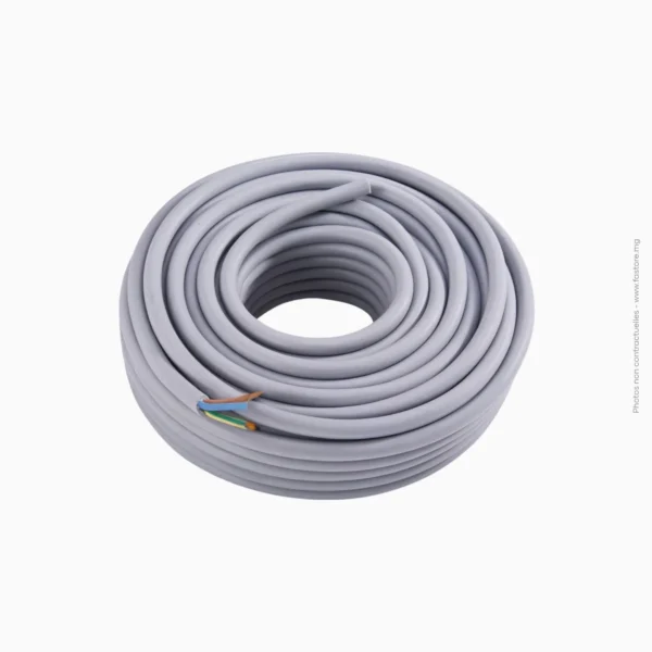 Câble domestique VGV rigide N05VVU (Rouleau 50m) | 3x1.5mm² - Gris PROWATT