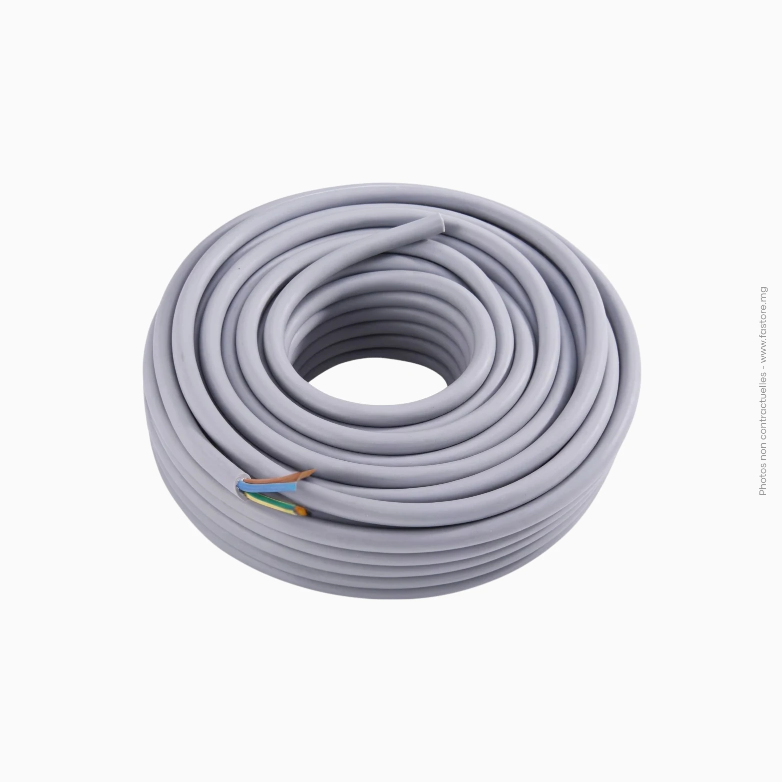 Câble domestique VGV rigide N05VVU (Rouleau 50m) _ 3x2.5mm² - Gris PROWATT Câble domestique VGV rigide N05VVU (Rouleau 50m) | 3x2.5mm² - Gris PROWATT – Image 1