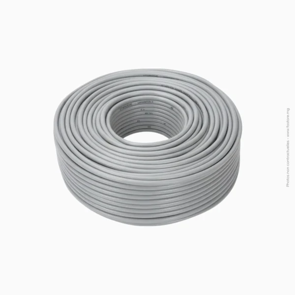 Câble industriel U1000R2V rigide (Rouleau 50m) | 2x2.5mm² - Gris PROWATT