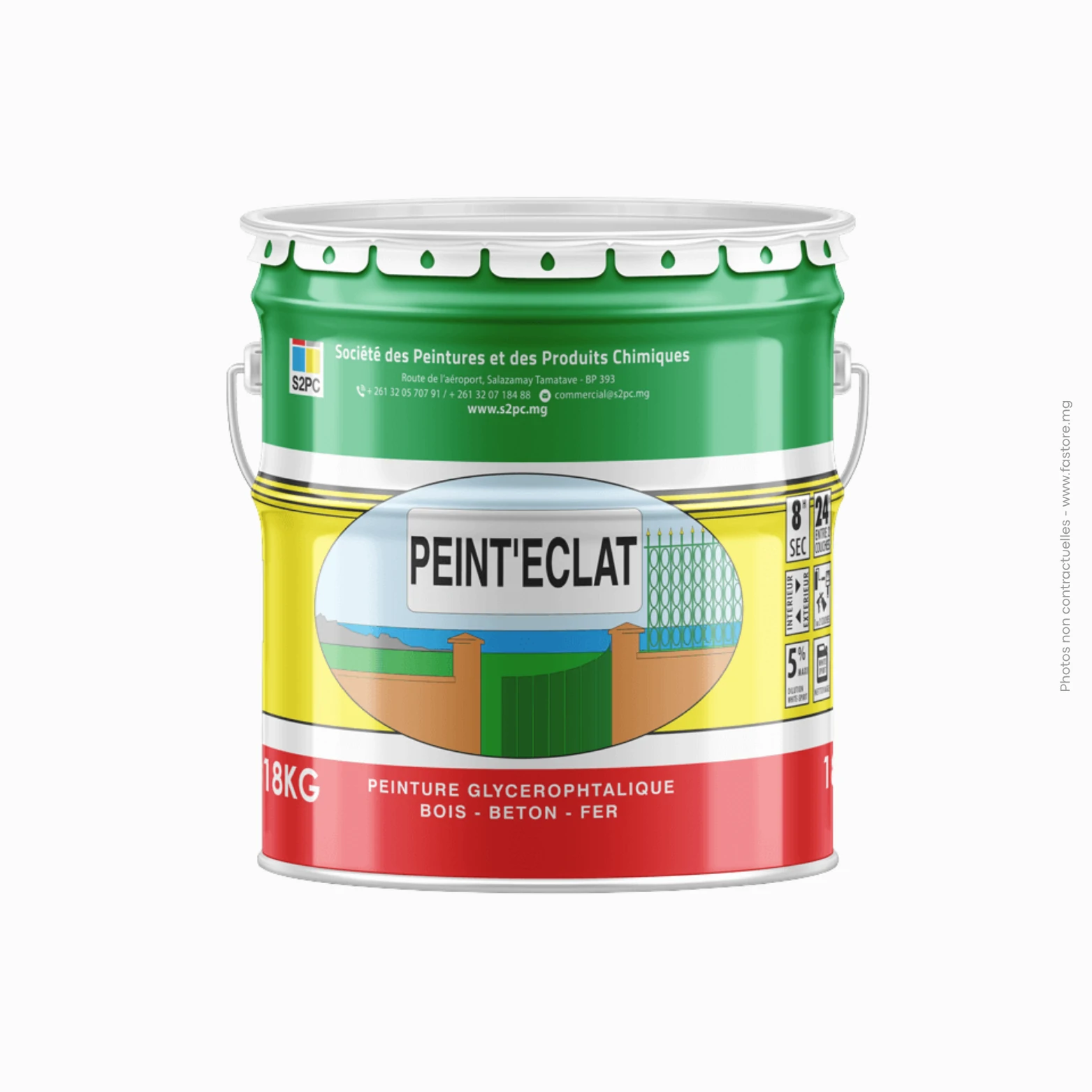 Peint Eclat 18 kg - S2PC Peinture à l'huile finition brillante 18 kg | Peint’Eclat – Image 1