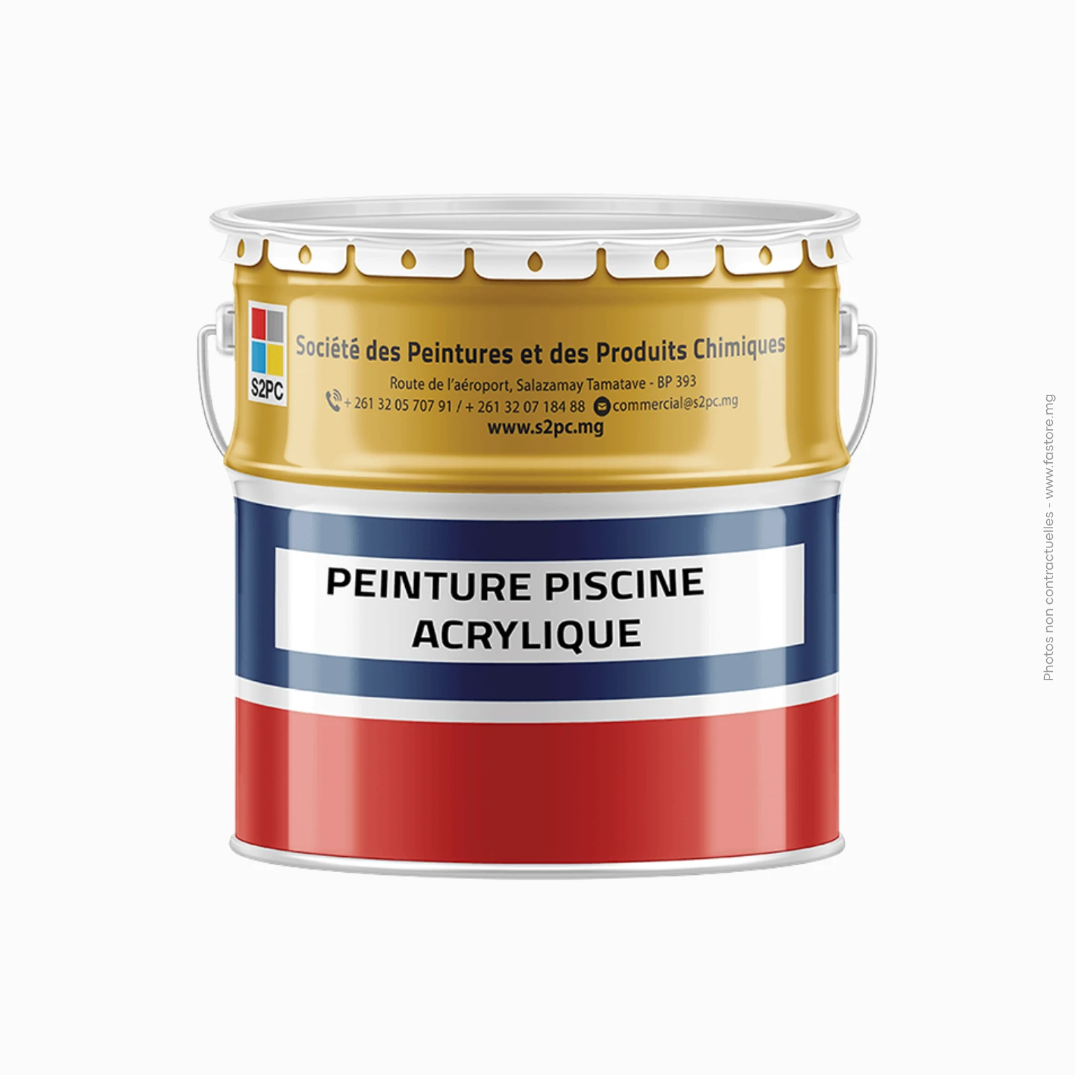 Peinture Piscine Acrylique - 25 kg S2PC Peinture acrylique pour margelles de piscine 20 kg | Peinture Piscine Acrylique – Image 1