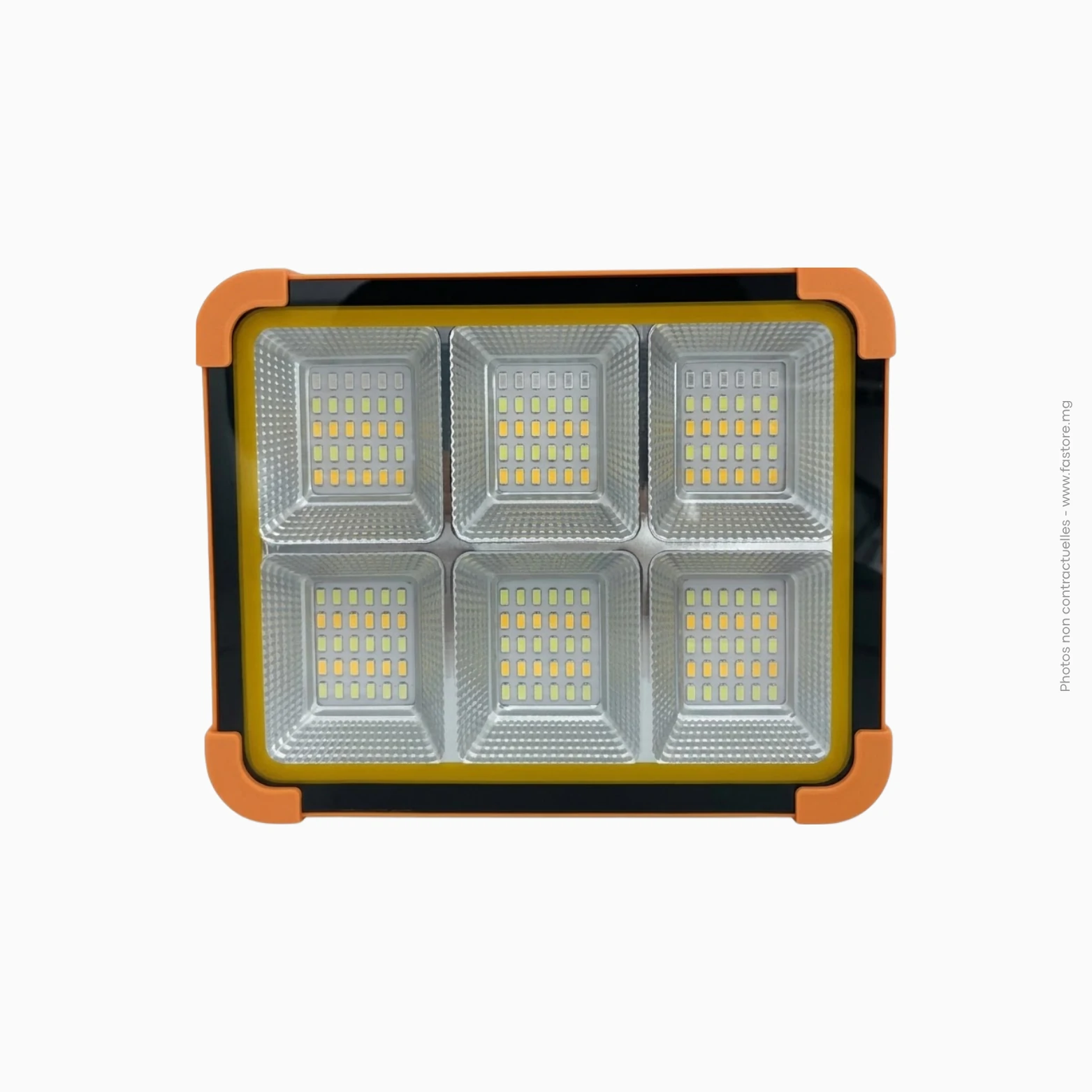 Projecteur solaire avec panneau intégré _ 6 carrés PROWATT Projecteur solaire avec panneau intégré | 6 carrés PROWATT – Image 1