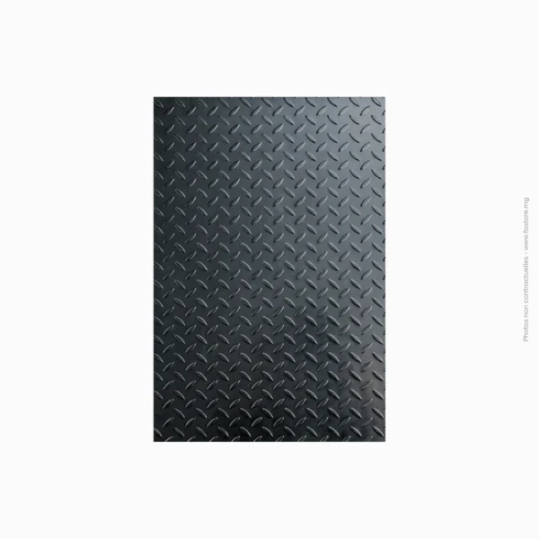 Tôle Plane Noire Striée (TPN) - Épaisseur 10/10 - 2m x 1m | 15.5 kg