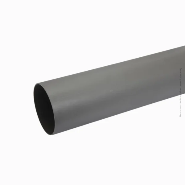 Tuyau évacuation non tulipé (Barre de 6m) | 80x1.5 PVC